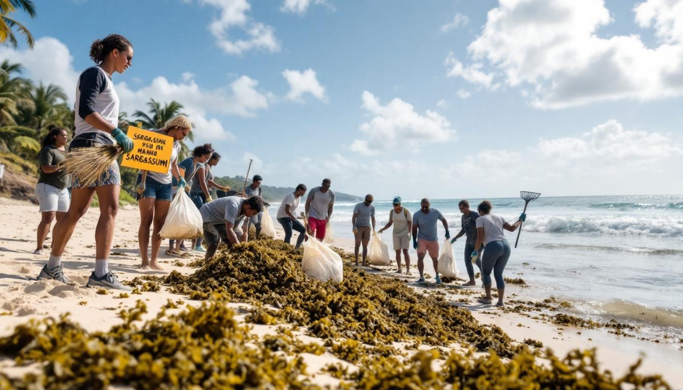 découvrez les initiatives locales en guadeloupe pour combattre les sargasses, ces algues envahissantes qui impactent l'environnement et l'économie. explorez les actions innovantes et solidaires mises en place pour préserver ce paradis tropical.